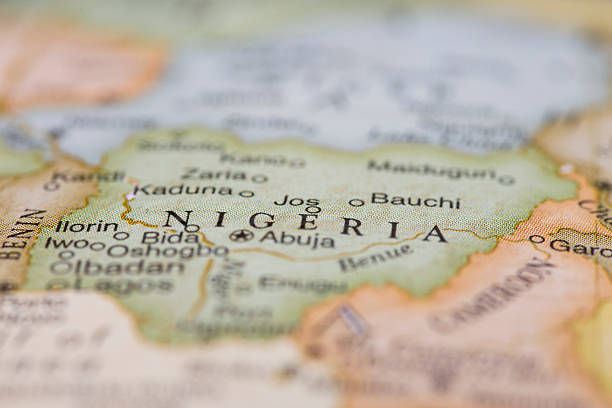 マクロの map of nigeria - ナイジェリア ストックフォトと画像