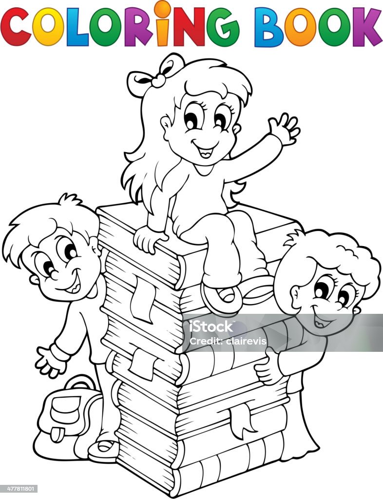 Coloring Book Kids Theme 4 Stock Illustration - Download Image Now