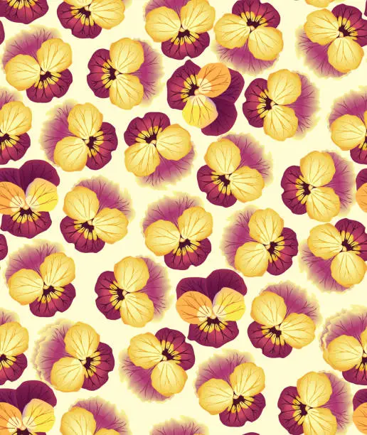 Vector illustration of Flowers seamless wallpaper