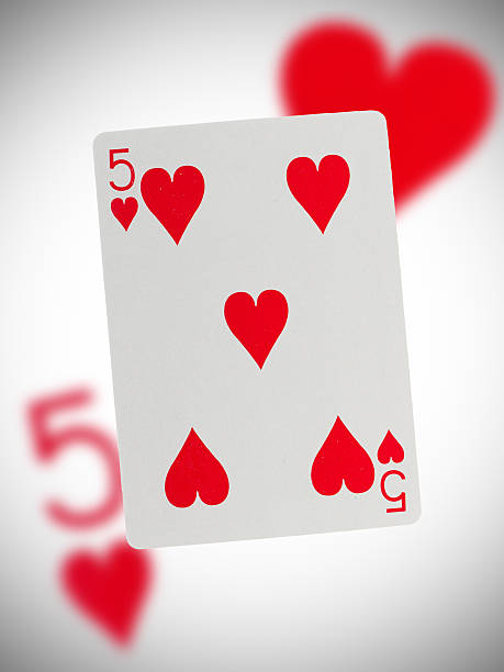 istock Playing card, five of hearts 477813539