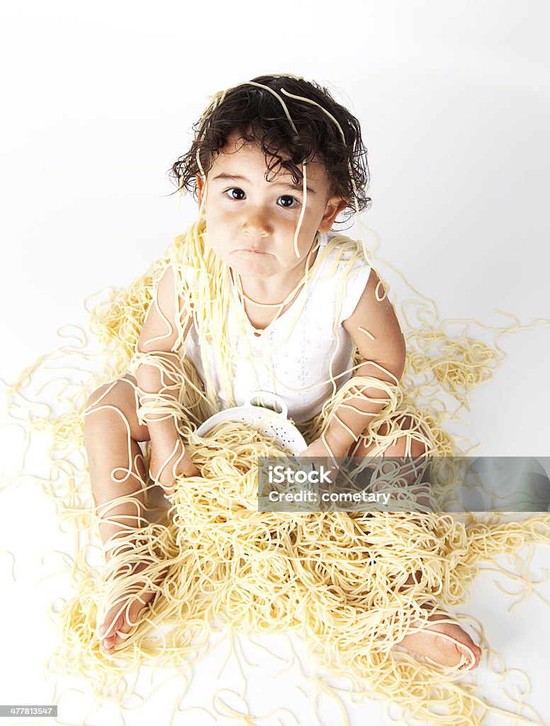 スパゲティの赤ちゃん - 1人のロイヤリティフリーストックフォト