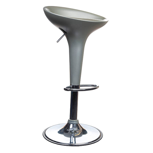 Barstool in plastic and crome Studio isolated barstool of wood with clipping path bar stool photos stock pictures, royalty-free photos & images