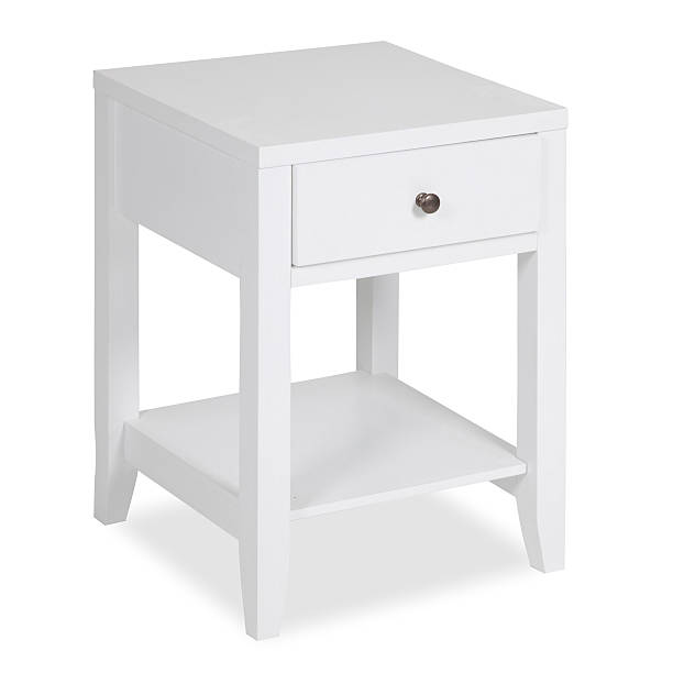 Night table with clipping path. Studio isolated on white background.