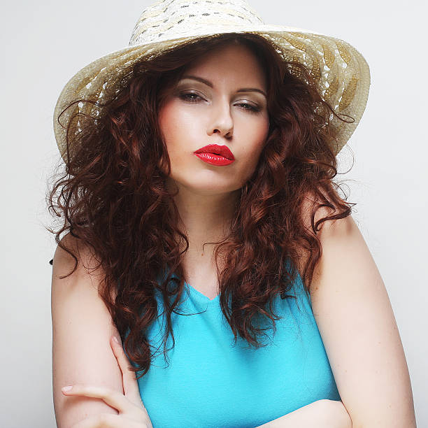 istock Beautiful woman with hat 477815392