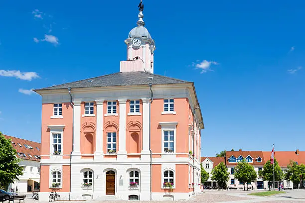 Historic townhall of Templin, East Germany, Uckermark