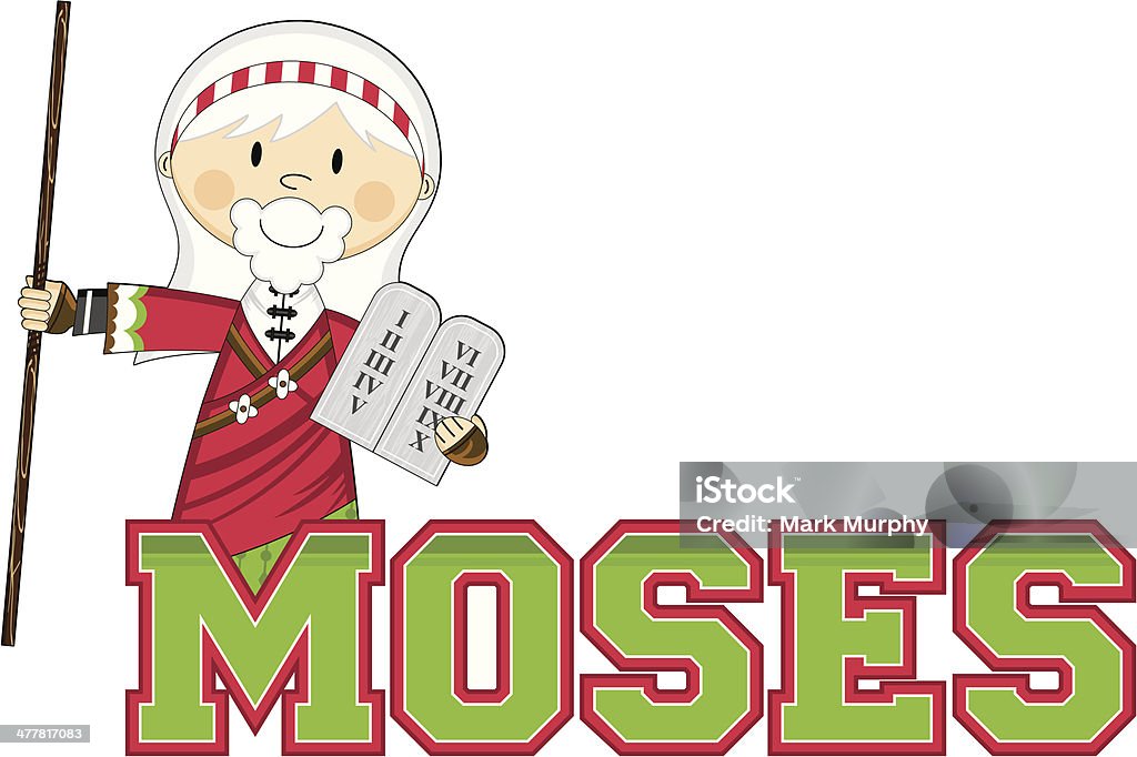 Moses apprendre à lire Illustration - clipart vectoriel de Adulte libre de droits