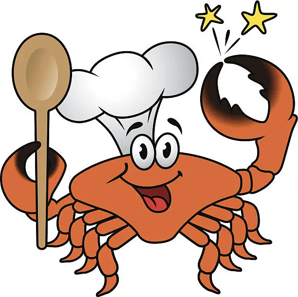 Vector illustration of Delicious Crab