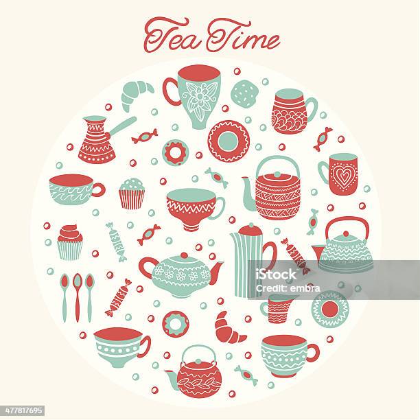 Ilustración de Fondo De Té y más Vectores Libres de Derechos de Abstracto - Abstracto, Alimento, Anticuado