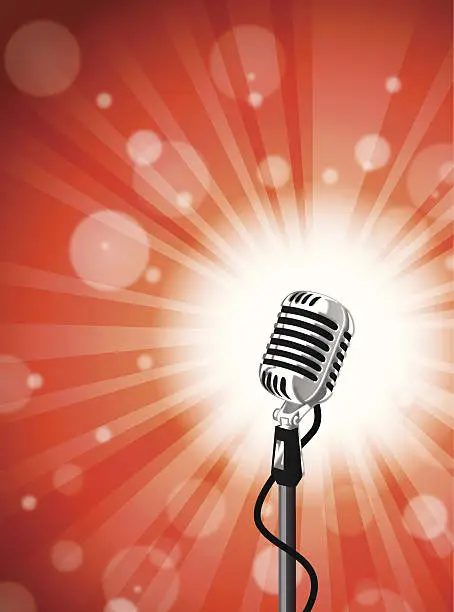 Vector illustration of microphone burst