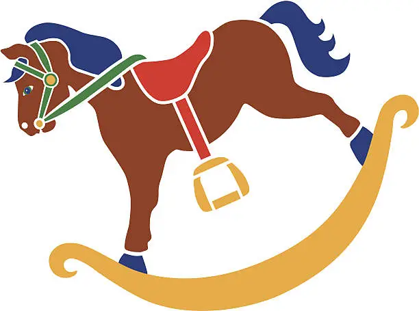 Vector illustration of rocking horse
