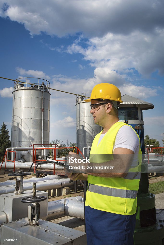 Öl engineer - Lizenzfrei Petrochemische Fabrik Stock-Foto