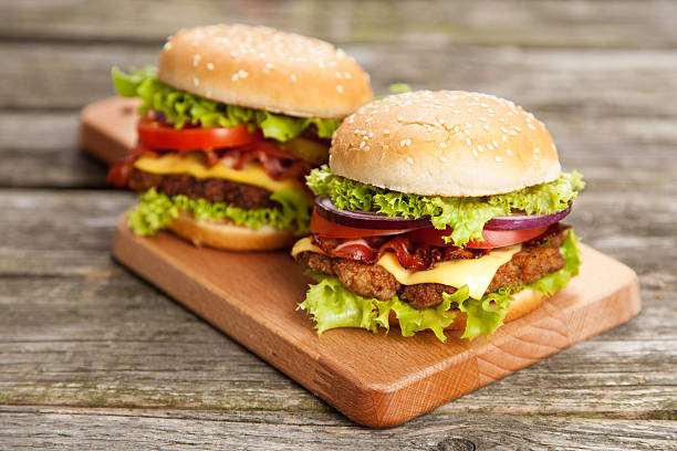 istock Delicious hamburger and fries 477819302