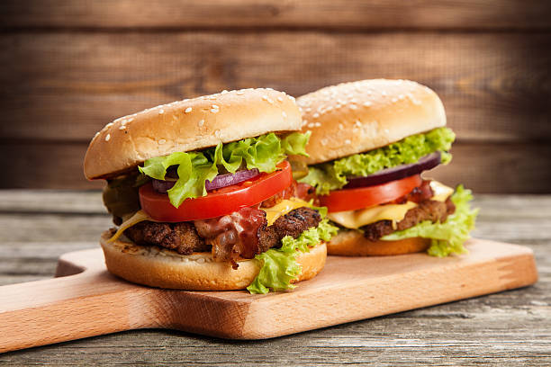 istock Delicious hamburger and fries 477819308