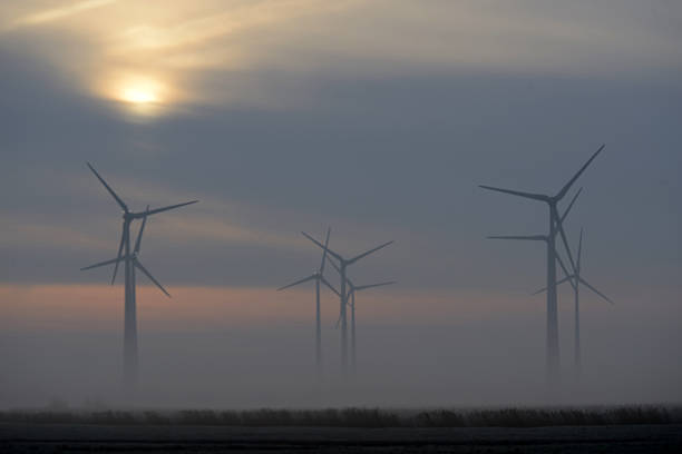 istock Wind turbine in the fog 477820396