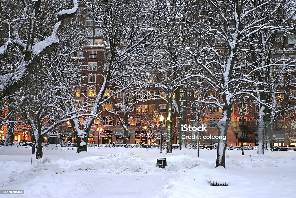 Boston inverno - Foto stock royalty-free di Acciottolato