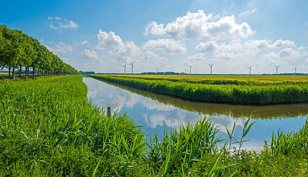 istock Canal through a rural landscape in spring 477820620