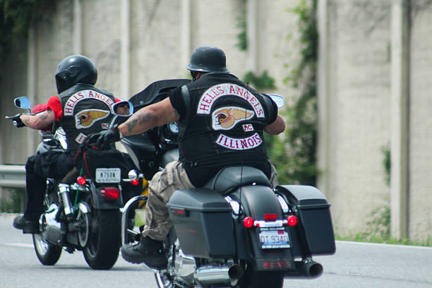 Hells Angels Riding Motorcycles On Interstate 294 South Near Chicago Stock  Photo - Download Image Now - iStock