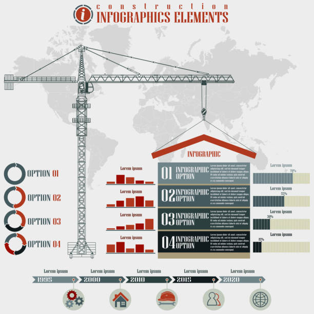 ilustrações, clipart, desenhos animados e ícones de infográficos elementos de construção - house diagram