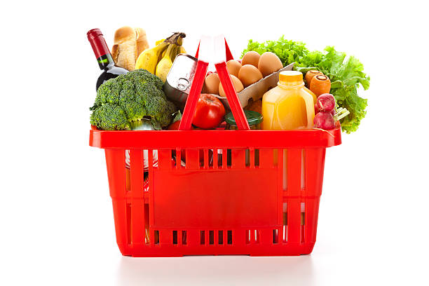 istock Shopping Basket with Food 477824381