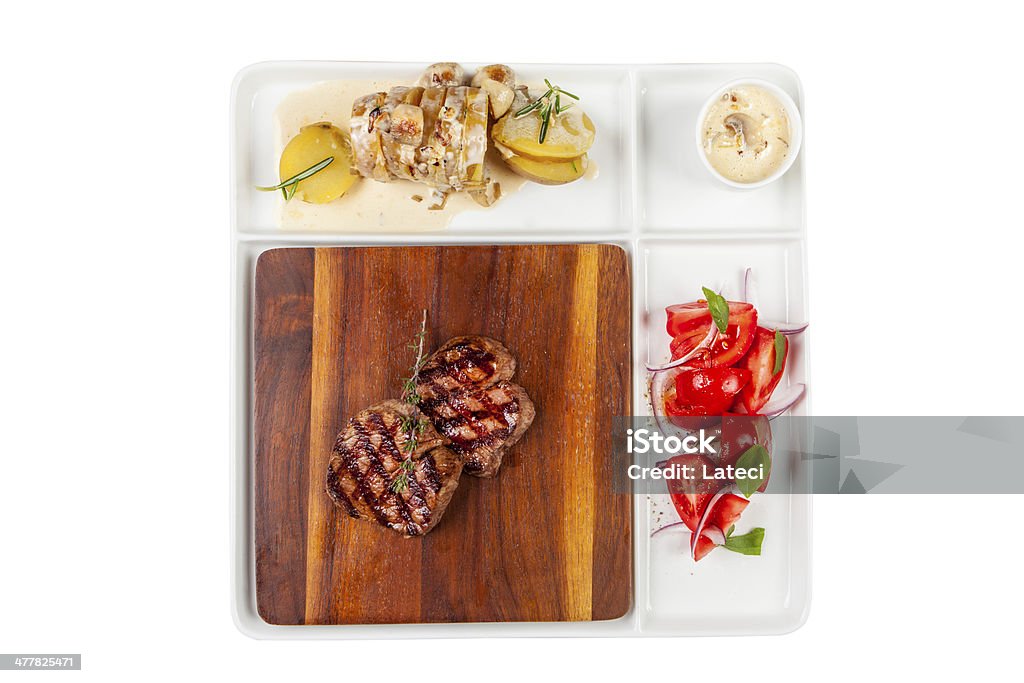 Filé de carne bovina grelhado - Foto de stock de Alecrim royalty-free