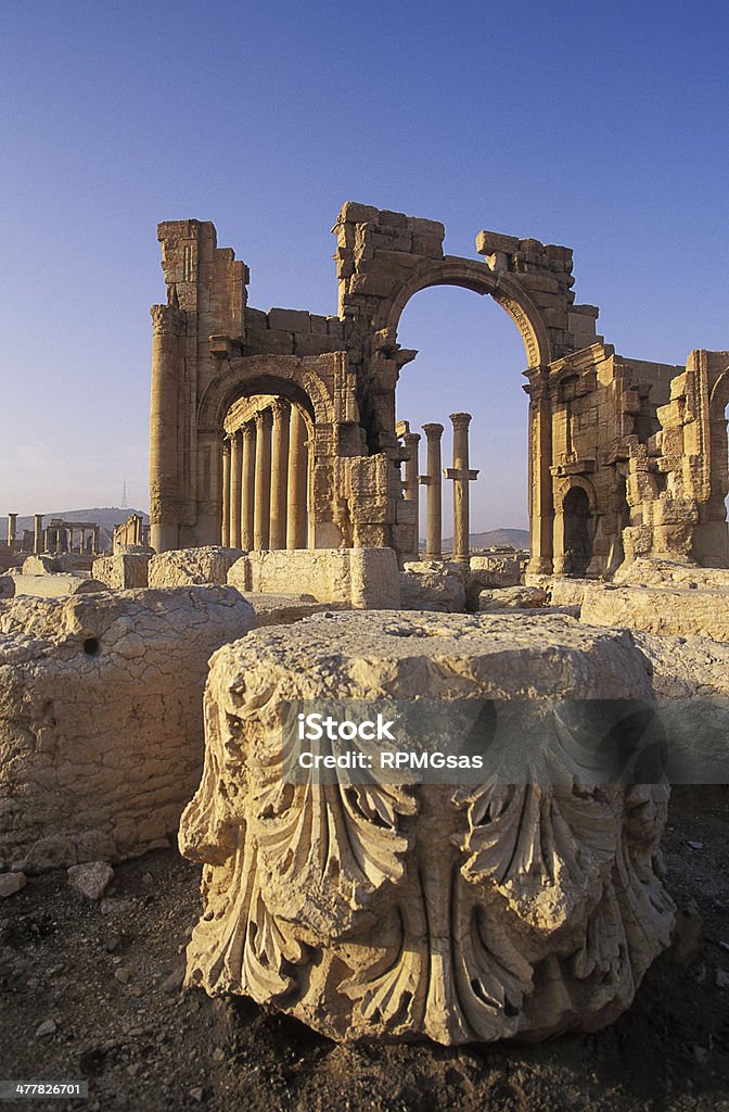 Style corinthien capital - Photo de Palmyre libre de droits