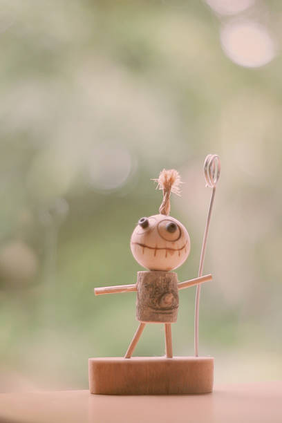 istock wooden doll in vintage tone 477827874