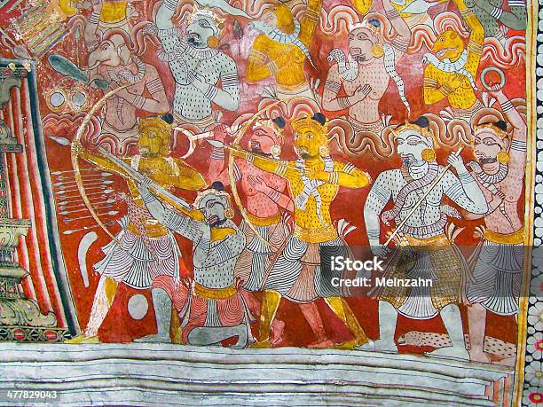 종교용 그림 내부 바위산 관자놀이 In 담불라 경관에 대한 스톡 사진 및 기타 이미지 - 경관, 고대의, 공예