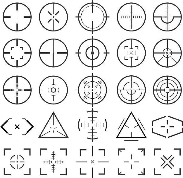 Vector illustration of Crosshairs