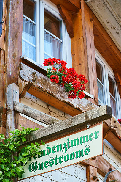 istock Guestrooms Sign on wooden board 477829272