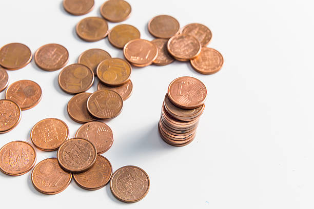 istock One cent euro currency column isolated on a white background 477833920