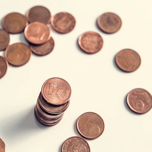 istock One cent euro currency column isolated on a white background 477833928