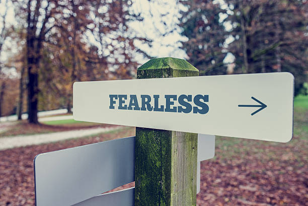 istock Sign Post Showing Direction to Fearlessness 477835158