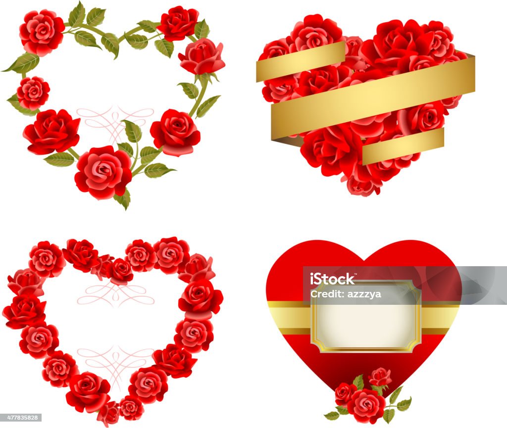 Red Roses Outer Frame Frames With Red Roses Stock Illustration - Download Image Now - 2015 ...