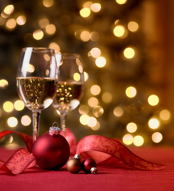 istock Holiday Wine and Christmas Lights 477835883