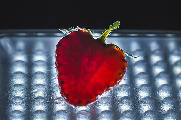Strawberry cut close-up.