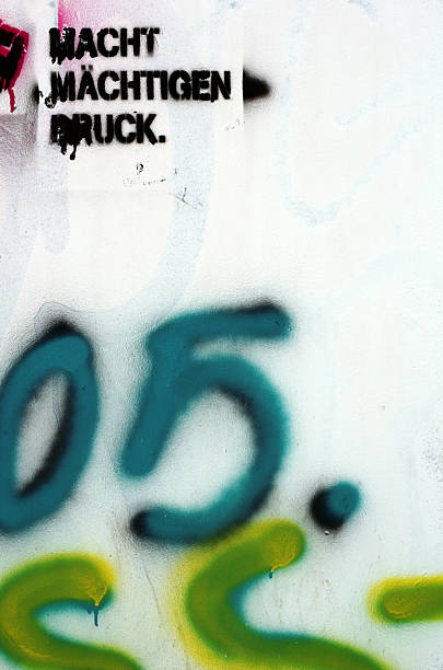 A grimy wall with the graffiti text \