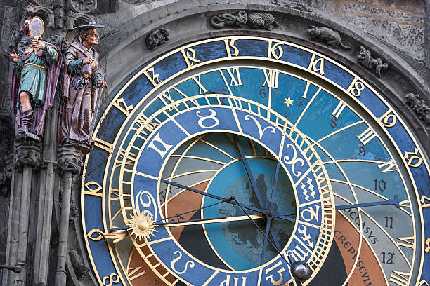 horloge astronomique de prague - hôtel de ville de prague photos et images de collection