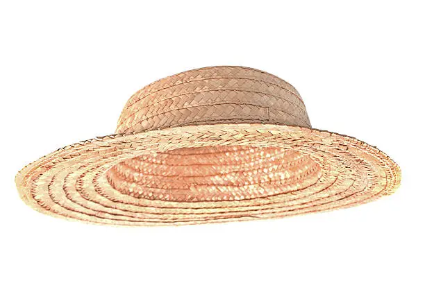 Straw hat isolated on white