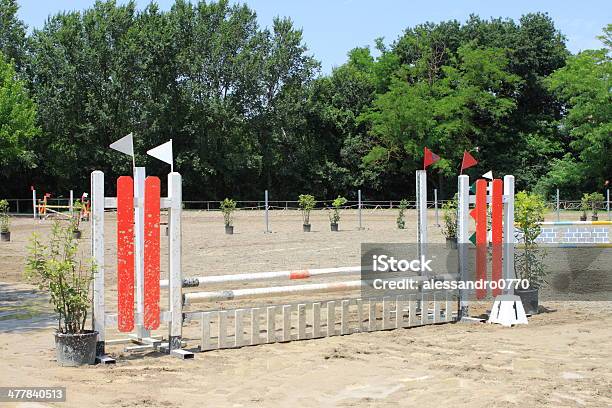 Foto de Equitation Obstáculo e mais fotos de stock de Adestramento - Adestramento, Animal doméstico, Bosque - Floresta