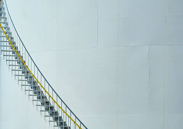 istock Stairway on petroleum storage tank 477840768