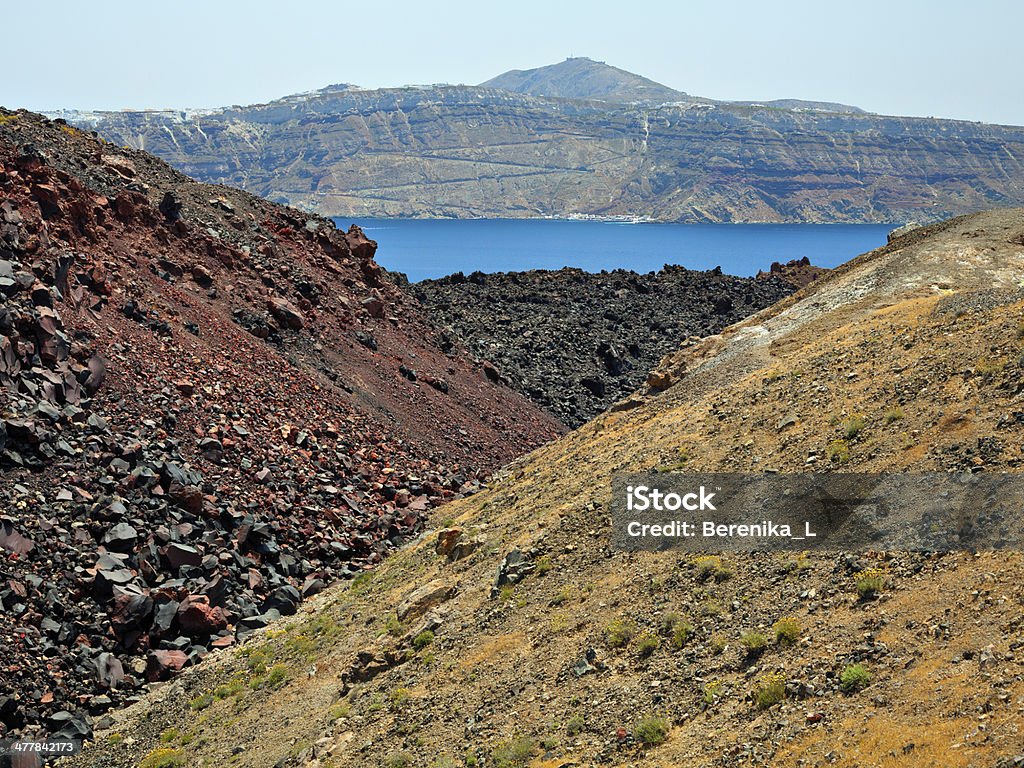 Nea Kameni ilha vulcânica, Santorini - Royalty-free Ao Ar Livre Foto de stock