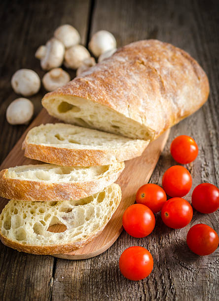 istock Ciabatta with mushrooms and cherry tomatoes 477842989