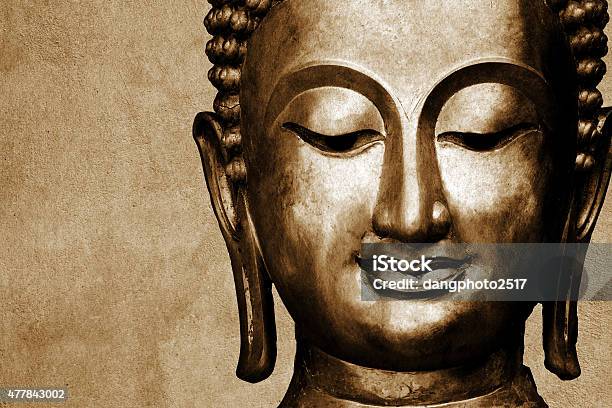 Statue Of Buddha Space For Your Text Stock Photo - Download Image Now - Buddha, Human Face, Statue