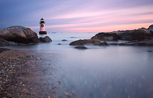 fort pickering luz, salem massachusetts - north shore fotografías e imágenes de stock