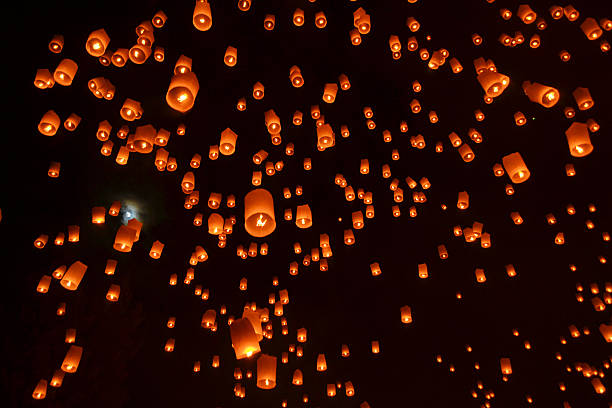 istock Buddhist sky lanterns firework festival of lights 477847147