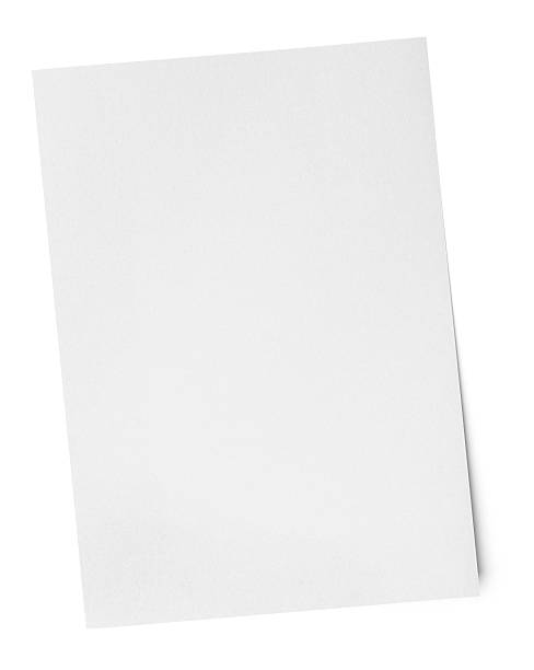 Blank White Paper Sheet stock photo