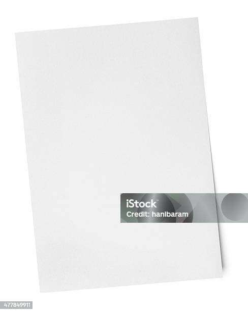 Foto de Folha De Papel Em Branco Branco e mais fotos de stock de Carta - Documento - Carta - Documento, Papel, Caderno de Anotação