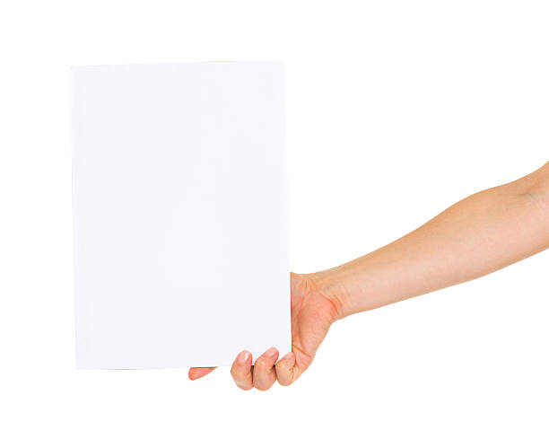 istock Closeup on hand showing blank paper 477851133