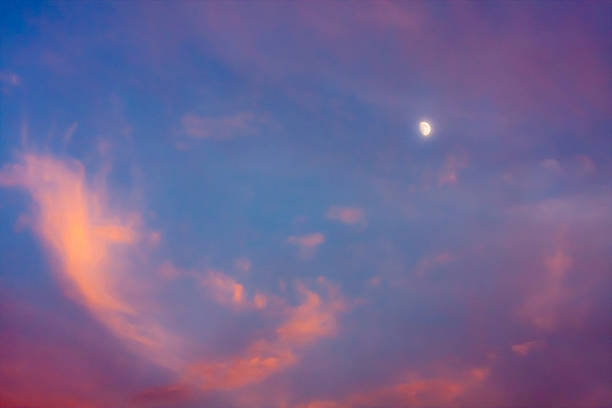 istock Moonglow in Colorful Sky at Sunset 477851183