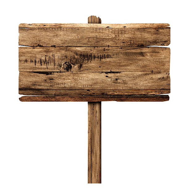 istock Wooden sign isolated on white 477851972